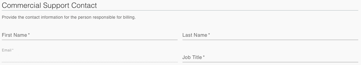 Commercial Support Contact Commercial Support Contact