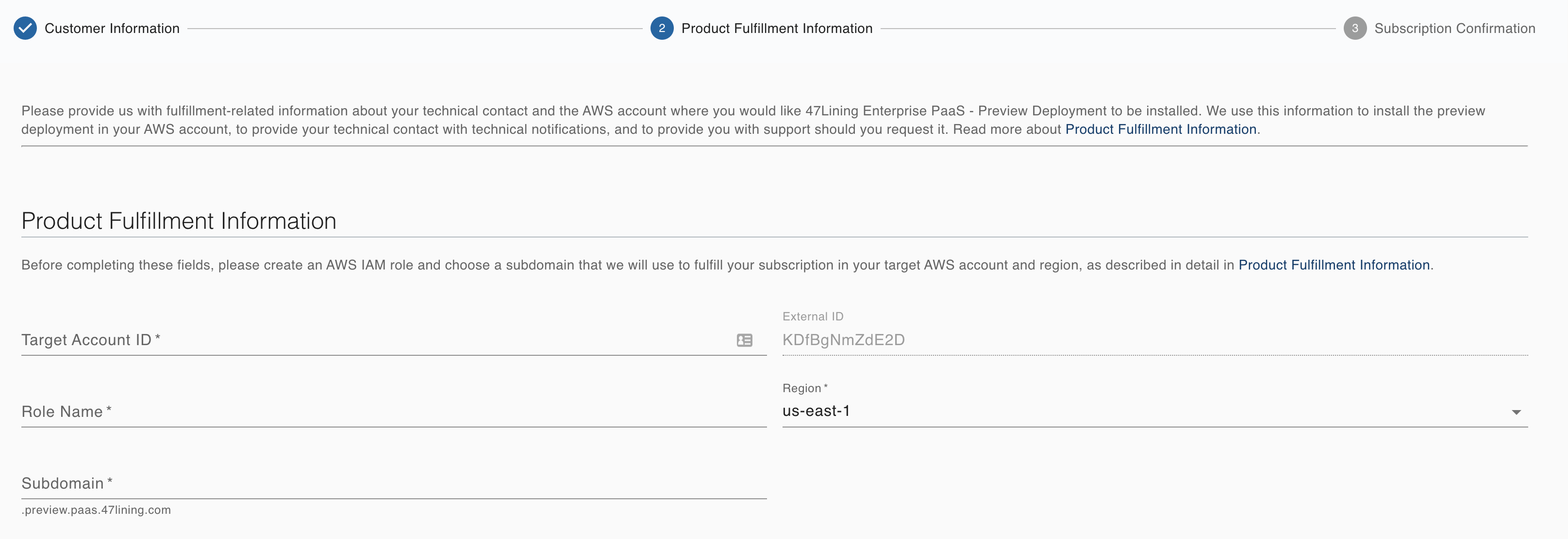 Product Fulfillment Information Product Fulfillment Information